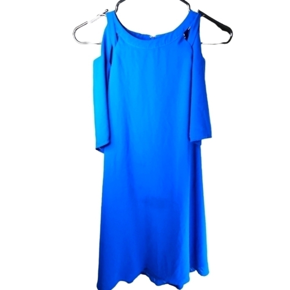 Loveriche Med royal blue dress open Shoulder - Picture 7 of 12